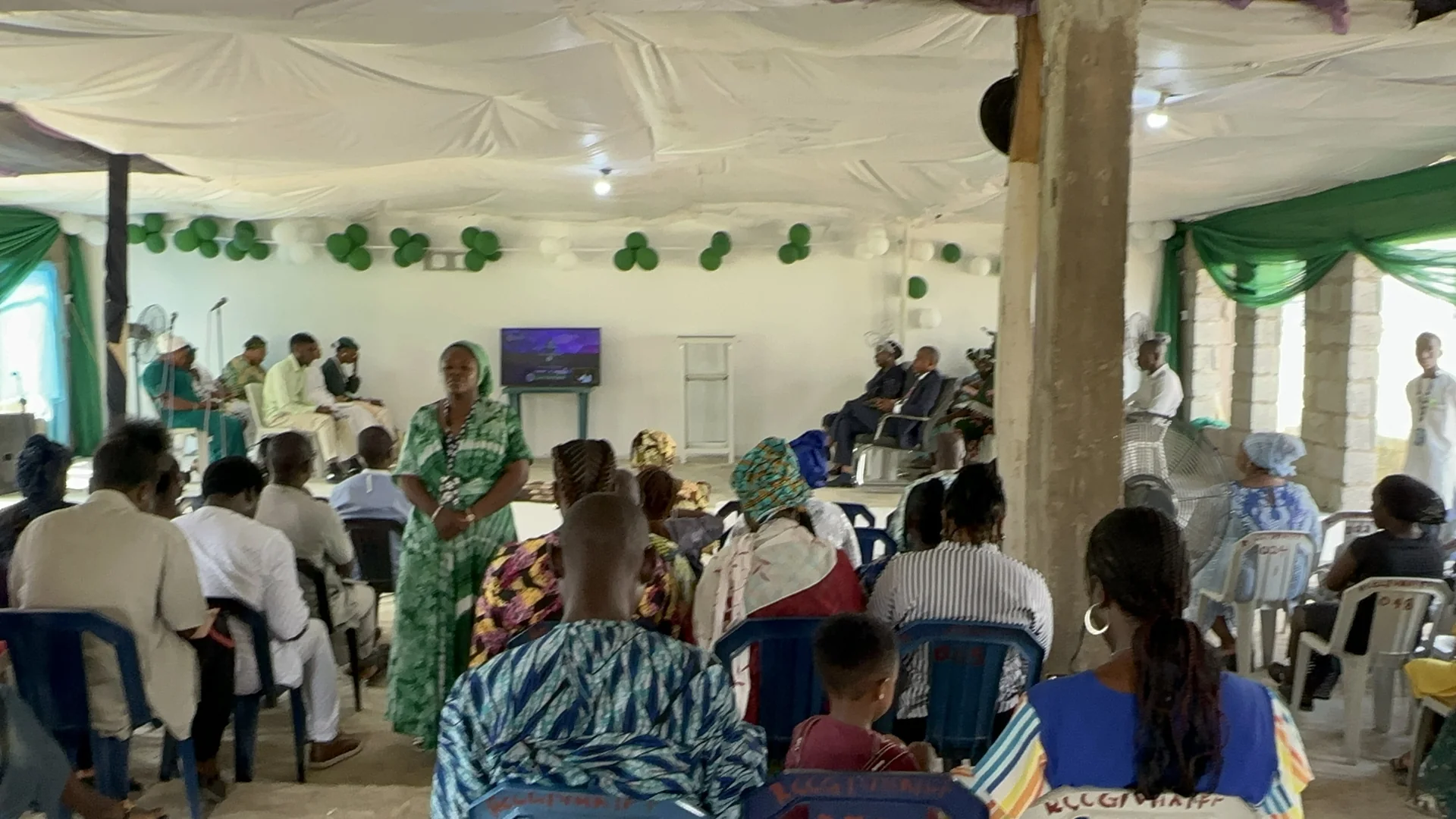 The Vision House congregation gathered together for worship