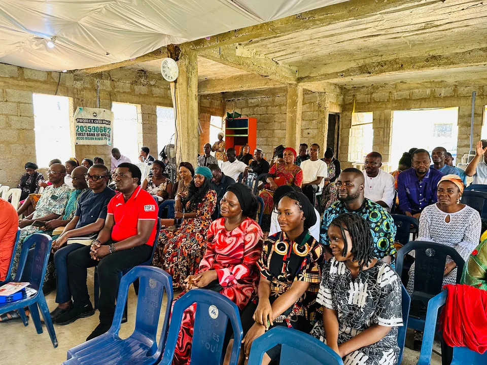 The congregation gathered for a service at RCCG Vision House Area
